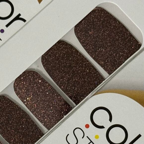 New Color Street “Brownie Points” Dark Chocolate Glitter Nail Strips - Picture 1 of 1